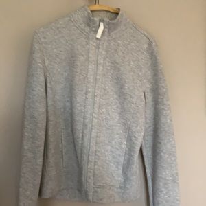 Victoria Sport Full Zip Up Grey Sweatshirt Jacket Size Medium Like New